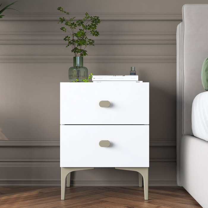 Hanah Home Mesita de Noche BD110 - 4111 Blanca